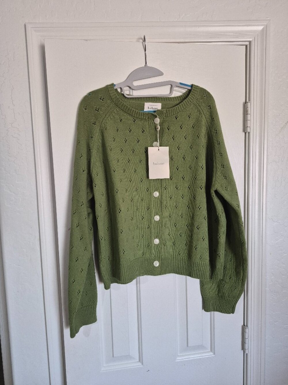 bohme L green cardigan